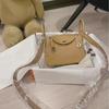 Bags 2024: New Women's Genuine Leather Lindy One-Shoulder Handbag & Crossbody Pillow Bag