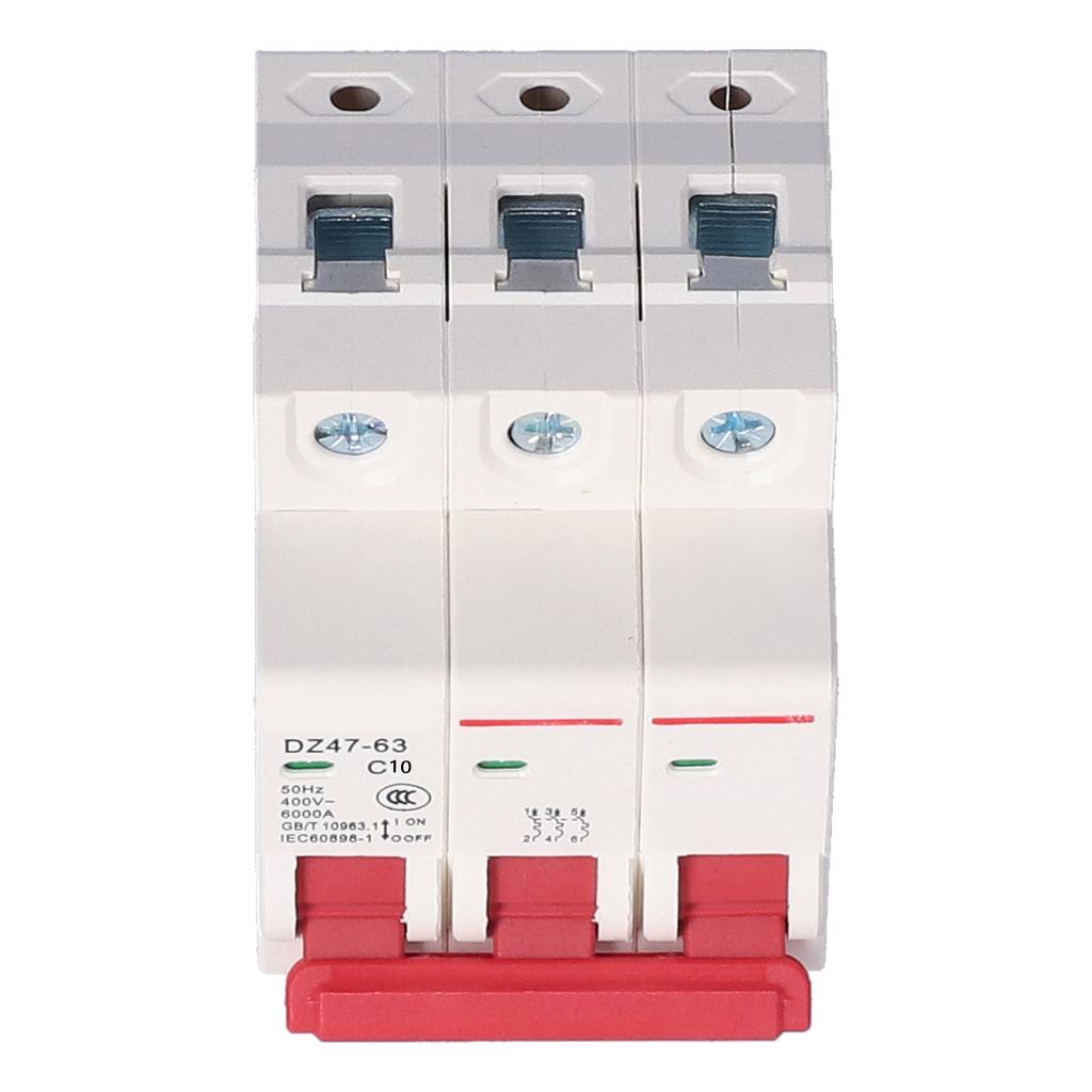 Миниатюрный автоматический выключатель с креплением на DIN-рейку для ПК, бытовой воздушный выключатель переменного тока 400 В 3P DZ47?6363А
