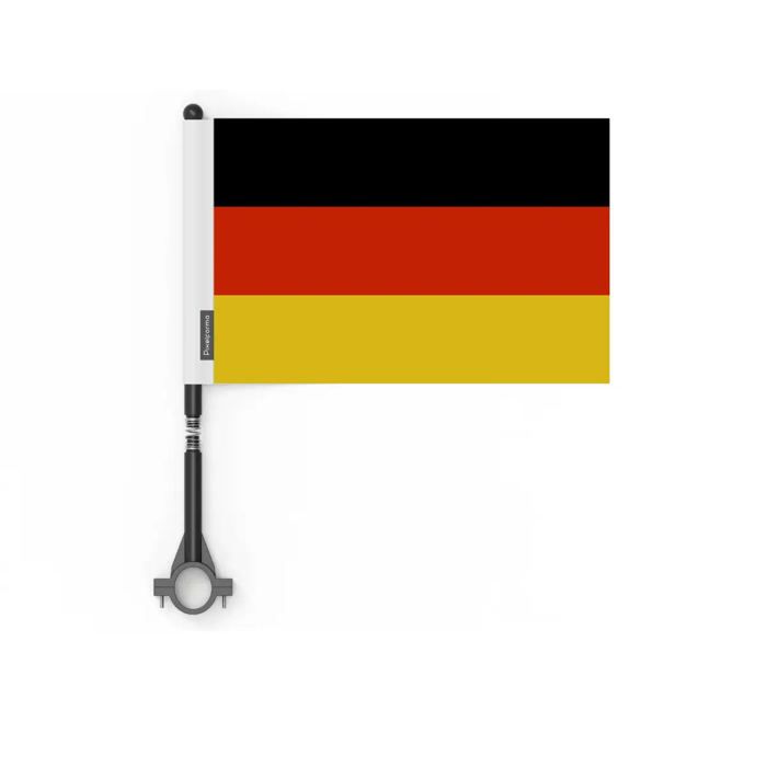 Drapeau - Allemagne - 5 Pièces - 14 X 21 Cm - Polyester - Mât En Plastique