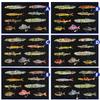 Multi Jointed ABS Material Fishing Lures Kit Lifelike Swimbaits for Bass Pike Trout Carp Freshwater Saltwater Fishing Gift Box