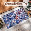 Personalized Crystal Velvet Carpet Atletico Madrid FC Pattern Non Slip Floor Rug