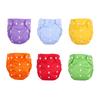 6PCS Baby Cloth Diapers Adjustable Washable Reusable Soft Breathable Infant Cloth Diapers