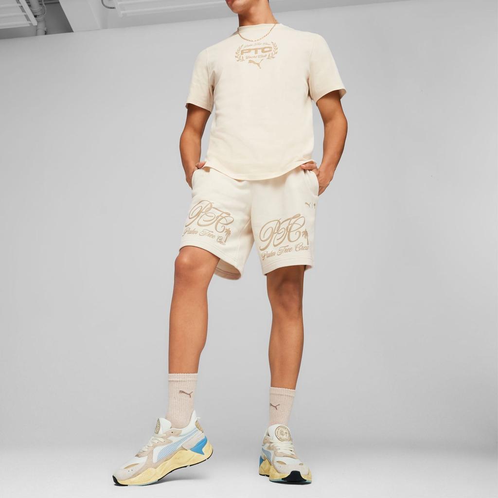 Puma X Palm Tree Crew Letter Print Casual Pullover Short Sleeve T Shirt Men Tops Off-White 624726-87