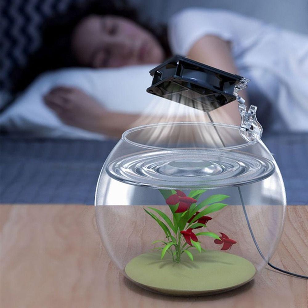 1Pcs Variable Speed Aquarium Cooling Fan USB Water Chiller Fan for Reptile Terrarium Cooling