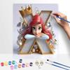Disney Наборы для рисования маслом своими руками Принцесса Ариэль Буква X Ручная роспись Декор для дома Поделки Идеи подарков Для фанатов Креативное настенное искусство Расслабляющий подарок