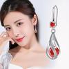 Silver Teardrop Earrings for Women Cubic Zirconia Drop Dangle Earrings Wedding Jewelry Accessory for Brides