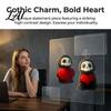Grim Reaper Hanging Pendant Holding Heart Keychain Charm 3D Printed Gothic Skull Decor with Halloween Party Decoration Ball Chain Backpacks