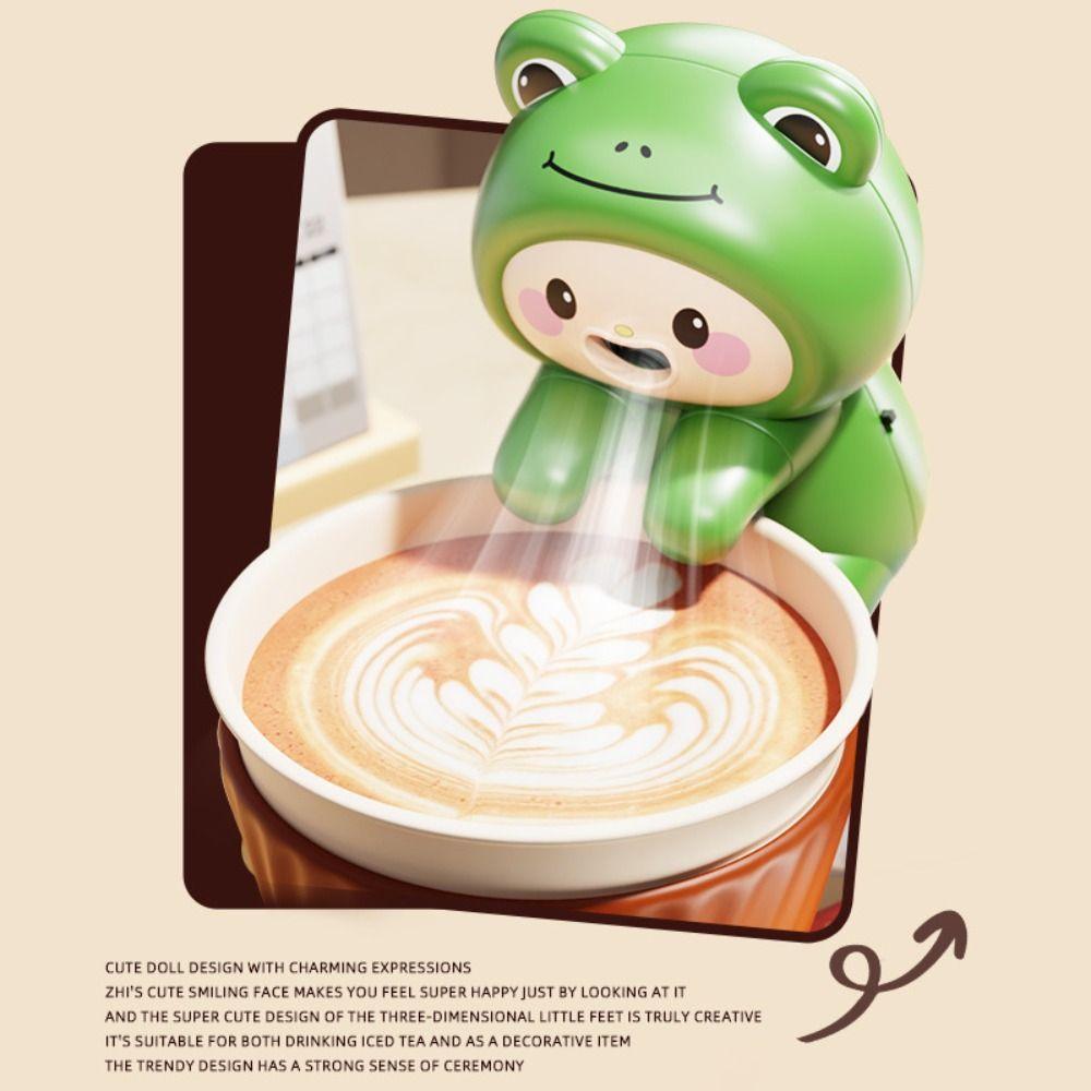 Air-Blowing Attachmen Food Cooling Fan Cute Cartoon Design Mini Clip on Fan Travel Use