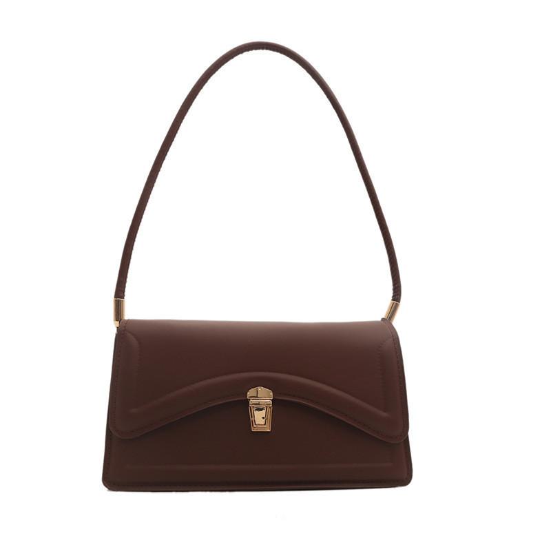 Stylish Retro Pu Leather Handbag Simple Chic Small Square Bag For Casual Outfits