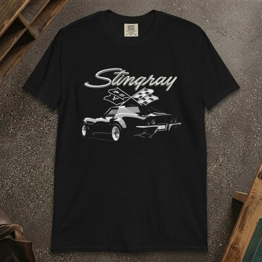 C3 Stingray 1969-1981 3rd Gen Vette Black Muscle Comfort Colors Shirt Tee