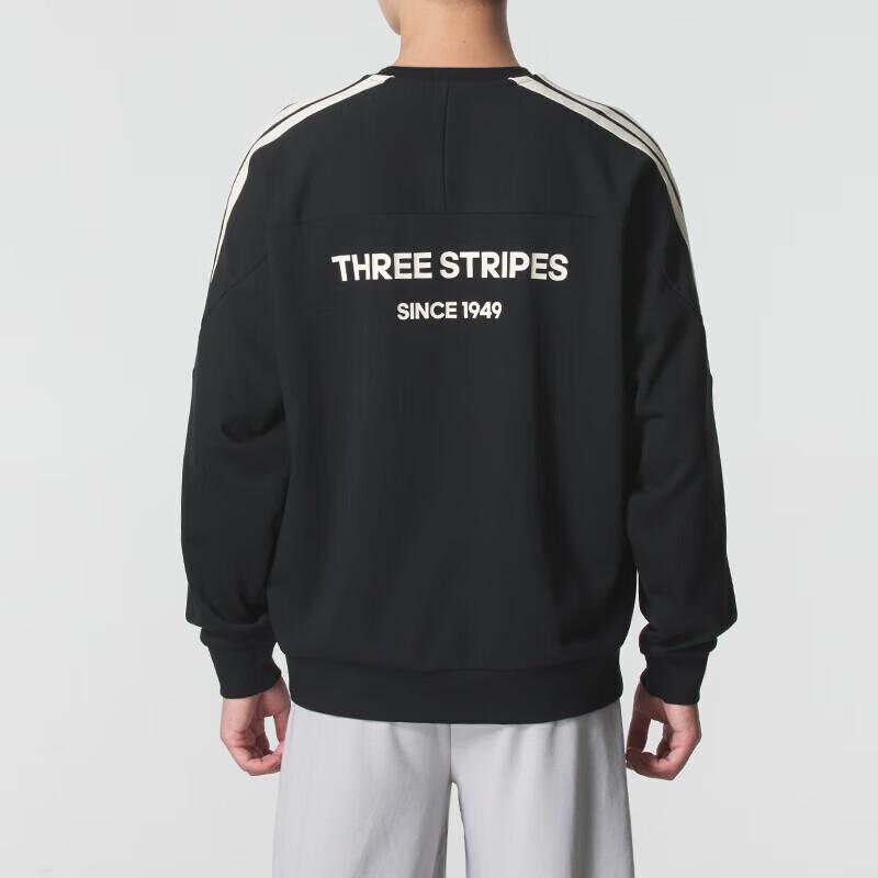 adidas Толстовки Мужские Черные С Круглым Вырезом Умеренный Обычный KA2562