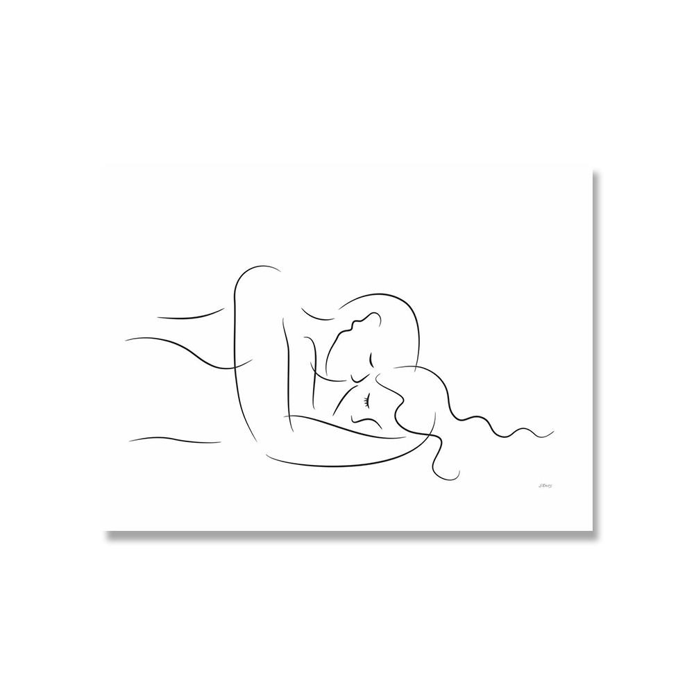 Принт пара настенное искусство холст живопись рисунок линией пара рука любовь поцелуй плакаты и принты скандинавские картины декор гостиная