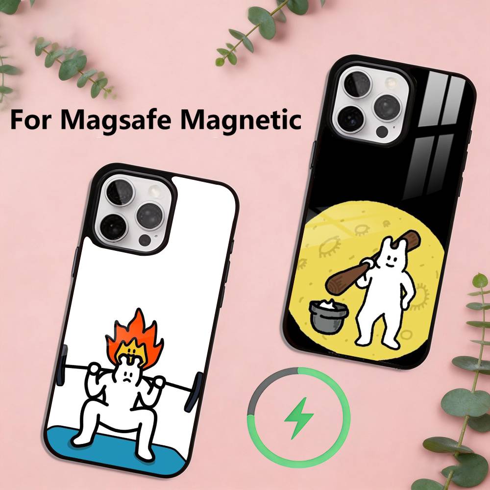 Happy Rabbits Party Phone Case For iPhone17,16,15,14,13,12,11 Plus,Pro Magnetic For Magsafe Wireless Charging