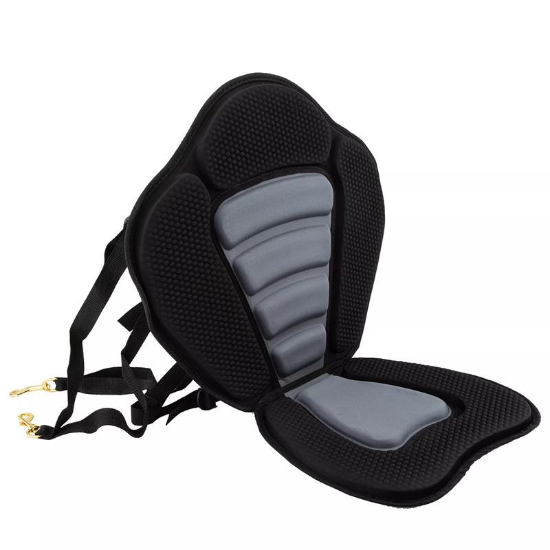 Сиденье для доски для гребли, регулируемое сиденье для каяка, мягкая спинка для каноэ, сиденье со съемной сумкой для хранения каяков, гребных лодок, рыболовных лодок