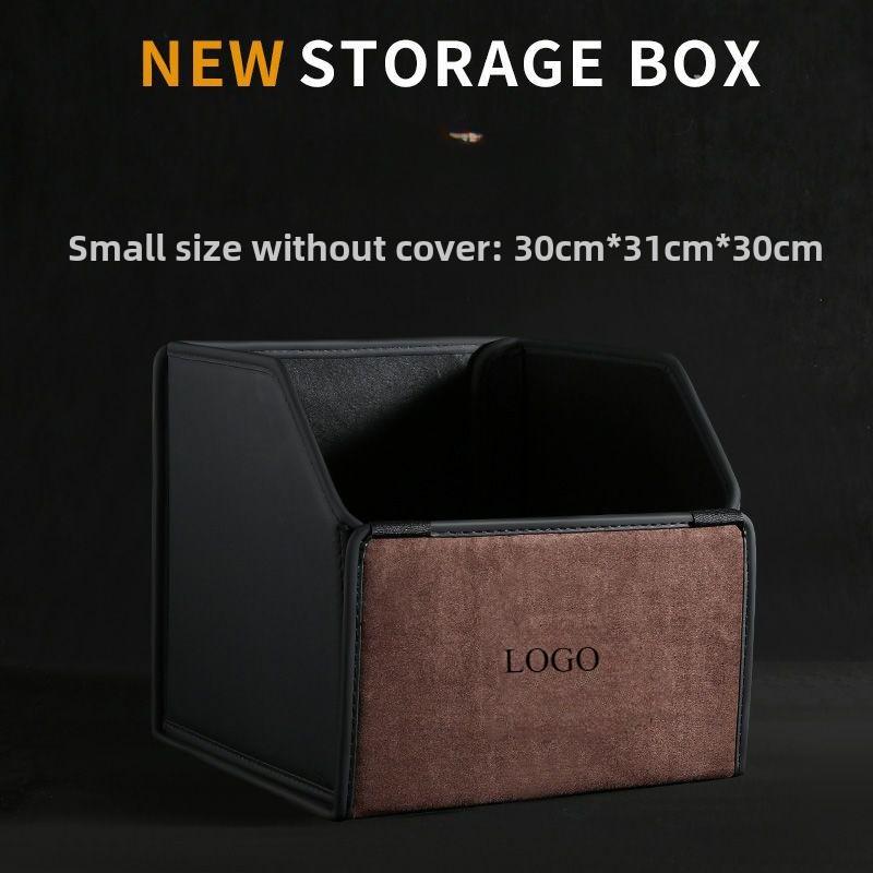 Car Large Capacity Storage Box Trunk Multifunctional Folding Leather Material Storage Box Suitable for Polestar 1 2 3 4