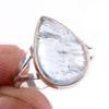 Натуральный аквамарин драгоценный камень ручной работы 925 пробы серебро кольцо размер 6 I7N43