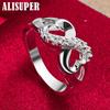 925 Sterling Silver AAA Zircon Heart Ring  Jewelry