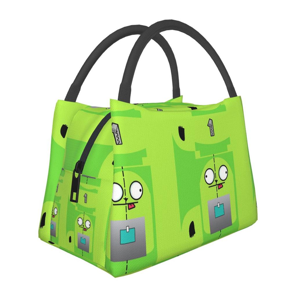 Invader Zim Insulated Lunch Bag for Women Picnic Storage Food Boxes Portable Container Cooler Thermal Lunch Box Tote