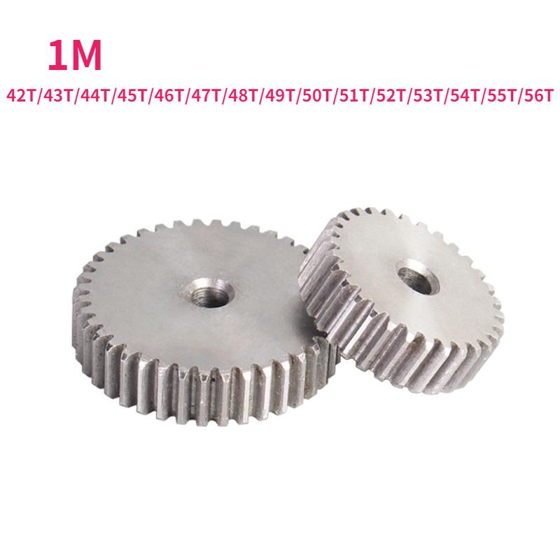 Прямозубое колесо 1M 42T/43T/44T/45T/46T/47T/48T/49T/50T/51T/52T/53T/54T/55T/56T Сталь 45# Углеродистая Толщина 10 мм