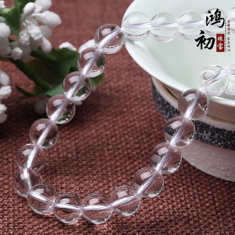 Hongchu Crystal 7A Высококачественные натуральные белые хрустальные бусины Круглые бусины Полуфабрикаты DIY Декоративные бусины