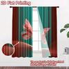 2D flat printing 2pcs Curtain Curtains Colorful Butterfly Glow Digital Printed Polyester Drapes Birthday Party Perfect for