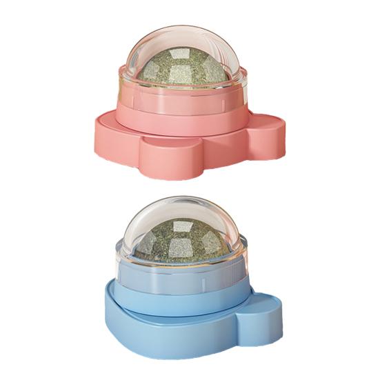 Игрушка-шарик с кошачьей мятой для кошек, вращающийся на 360 градусов шарик с кошачьей мятой, безопасная жевательная игрушка для котят для кошек, лизание, здоровье зубов, способствует активной игре