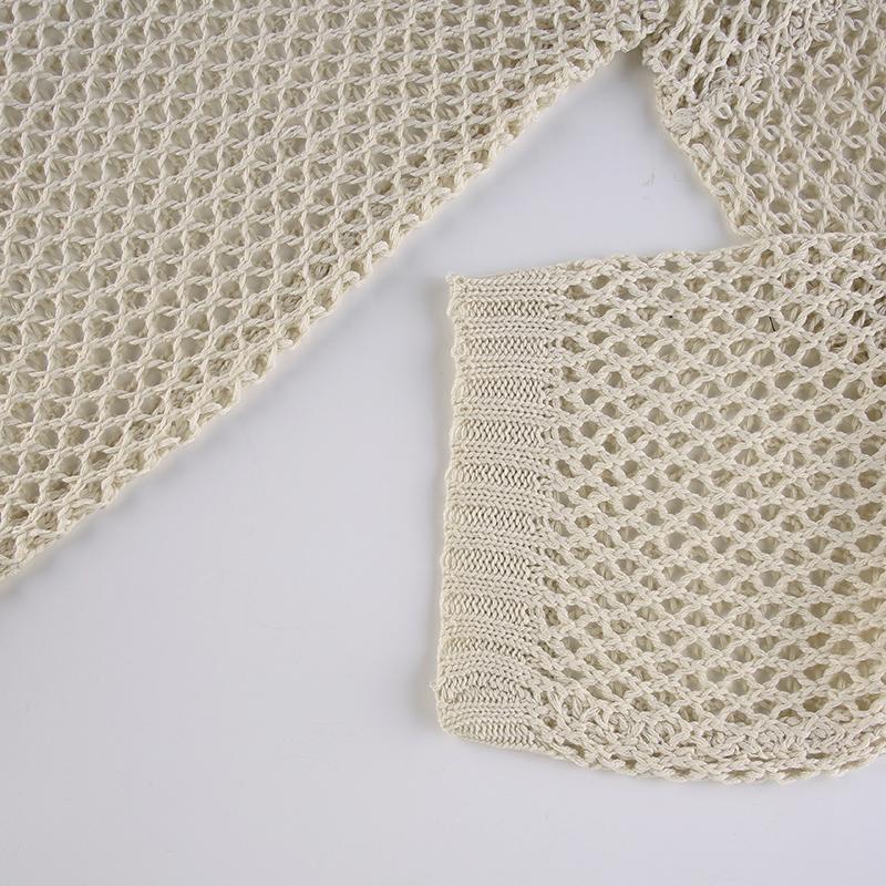 Уличная одежда, пуловер, женский винтажный повседневный вязаный свитер, футболка с длинным рукавом Y2K, ажурный халат, топы, свободные пуловеры, модная футболка