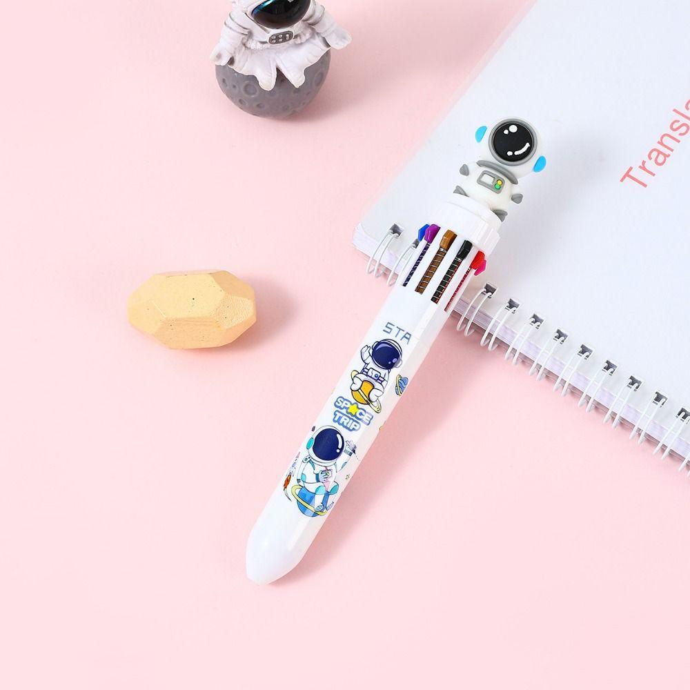 Astronaut 10 Colors Ballpoint Pen Multifunctional Multicolored Pen  Student Stationery