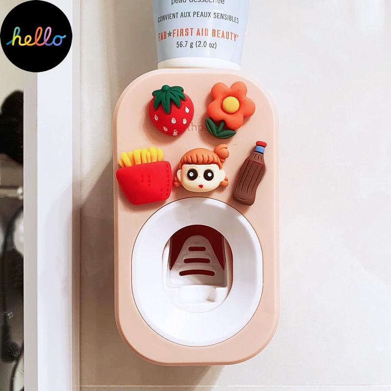 Автоматический дозатор зубной пасты с героями мультфильмов, милые соковыжималки, набор аксессуаров для ванной комнаты, держатель для зубных щеток, товары для ванной комнаты