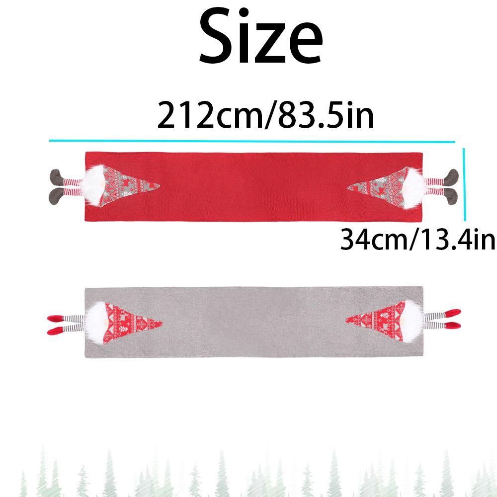 34x212cm Christmas Elf Table Runner Long Table Cover Dacron Table Runner New Year