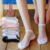 Japanese & Korean Style Transparent Crystal Stockings: Cute, Water Grass Design with Cotton Bottom for Spring & Summer