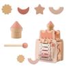 Early Education Castle Stacking Puzzle Toy Montessori Dollhouse Shape Wooden Toys  Birthday Gifts