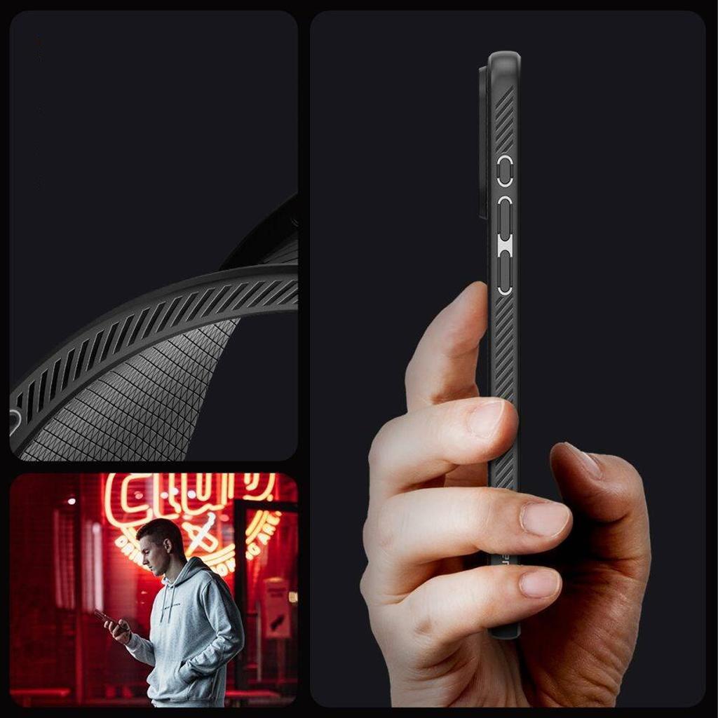 Etui Do Iphone 15 Pro Spigen Liquid Air Case Obudowa Plecki Ochronne Matte Black + Szkło