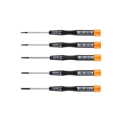 VESSEL Микроотвертка Прецизионные Torx отвертки для и T10H 99005TX Набор, Набор из 5 предметов, T5, T6, T7H, T8H, Винты,