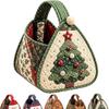 Christmas Character Quilted Carry Basket,DIY Fabric Storage Basket Kit Cute Christmas Characters, Decorative Home Organizer for Home Storage