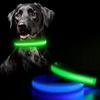2 шт. светящееся ожерелье для собак, перезаряжаемое светодиодное ожерелье для собак с 3 режимами освещения для собак и кошек (Зелено-голубой)-M