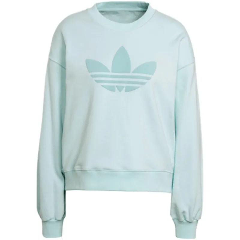 Adidas Originals Sweatshirts Women's Mint Green Crew Neck Moderate (Unisex) Sweatshirts HU1607