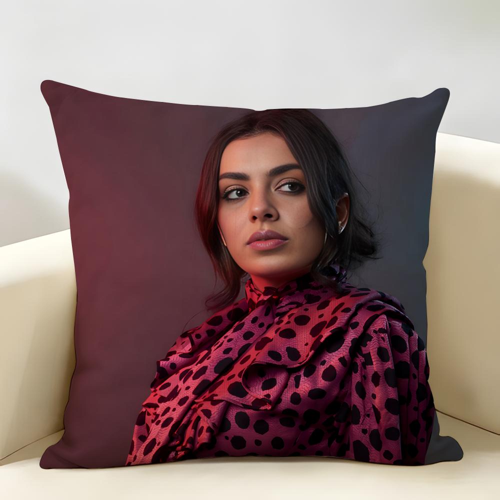 Luxury CCharli XCX Cushion Cover Natural Linen Organic Fabric DoubleSided Printing Room Sofa Decor Pillow Case