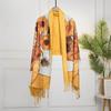 Winter Cashmere Scarf Van Gogh Oil Painting Sunflower Vase Tassel Pashmina Blanket Shawls Wraps Lady  Fashion Design Foulard