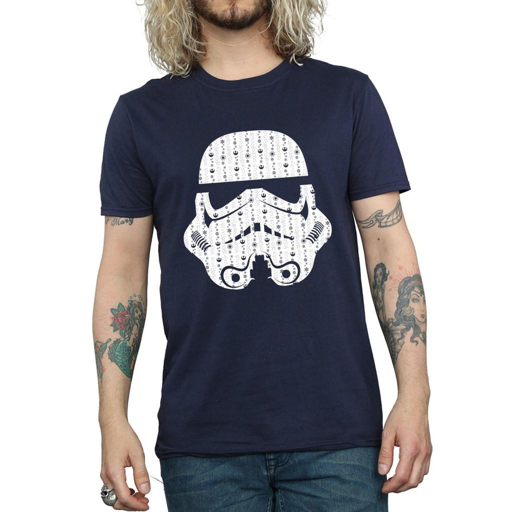 Star Wars Mens Christmas Stormtrooper Helmet T-Shirt