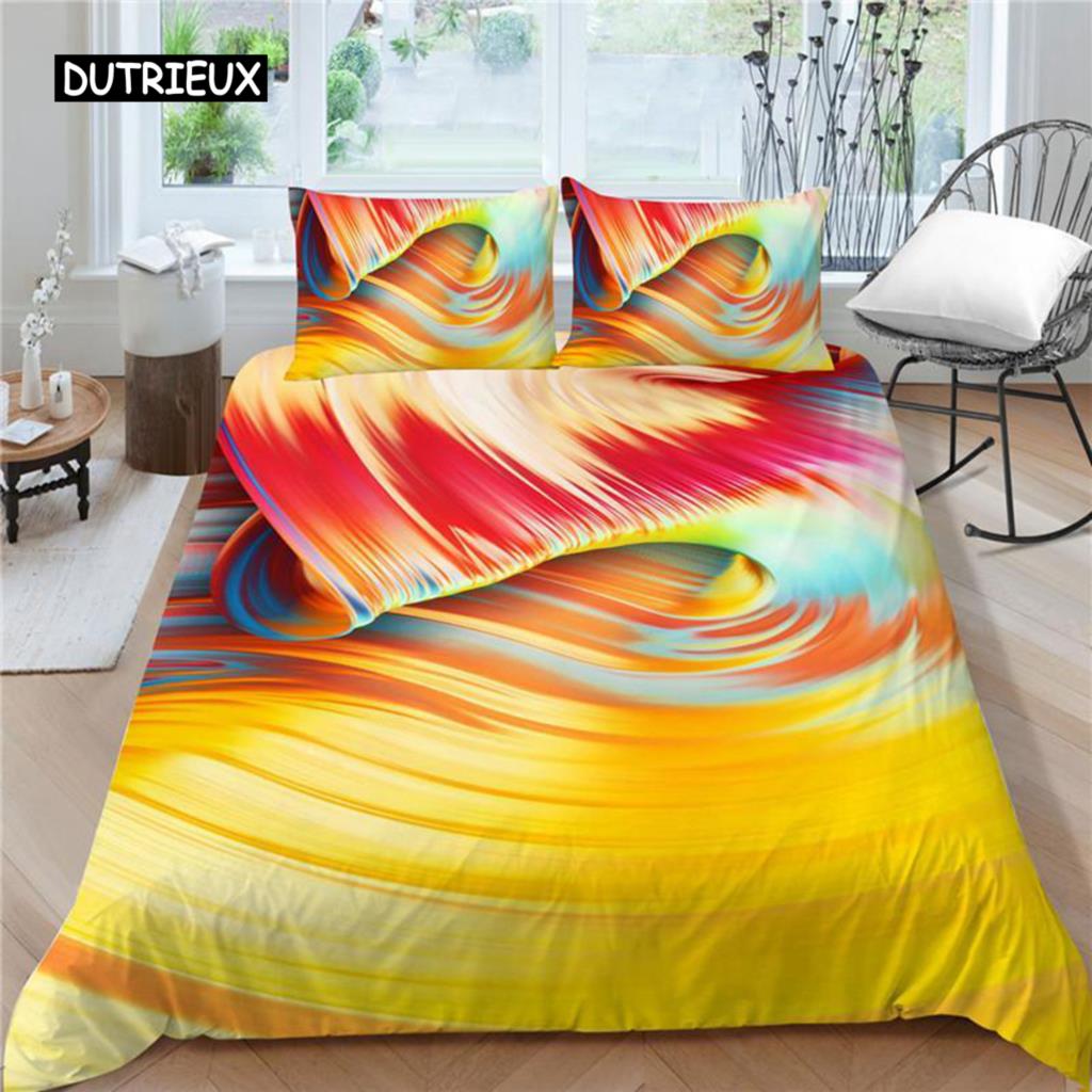 Colorful Duvet Cover Set King Size Blue Purple Red Stitching Pattern Comforter Cover Set Microfiber Polygon Flash Quilt Cover