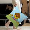 Cartoon Hey-D-Duggee Maple Design Cushion Cover Happy Autumn Harvest Decor Holiday Decorati Pillow Cover