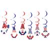 American National Day Holiday Celebration Decorative Paper Flag Spiral Pendant 4Th July Ferrdom Flag