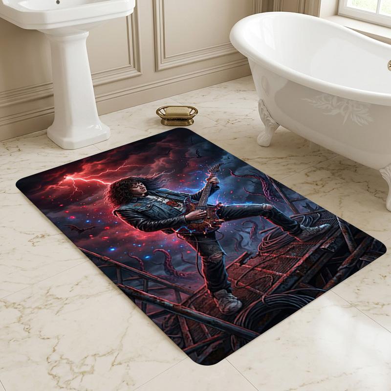 Epic Guitarist Living Room Nonslip Area Rug Soft Carpet For Bedroom Game Playroom Sofa Office Home Decor Doormat Christmas Gift C9302911
