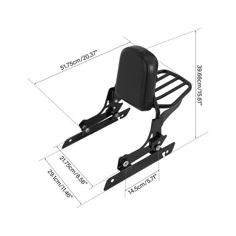 Sissy Bar Backrest Luggage Rack For Harley Dyna Street Bob FXDB 2006-2017 Low Rider FXDLS 2016-2017 Super Glide FXD 2006-2010