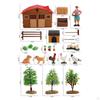 Farm Animals Figures Set Barn Toys Lifelike Educational Toy for Kids Preschool
