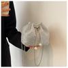 Bucket Bag Korean Version Western Style Chain Shoulder Crossbody, Armpit Water Drill Drawstring Bag