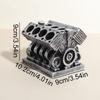 Подставка для ручек в виде двигателя V8 из смолы, Органайзер для канцелярских принадлежностей в виде автомобиля, Креативный настольный органайзер, Пенал, Декор для офиса, Подарок для него