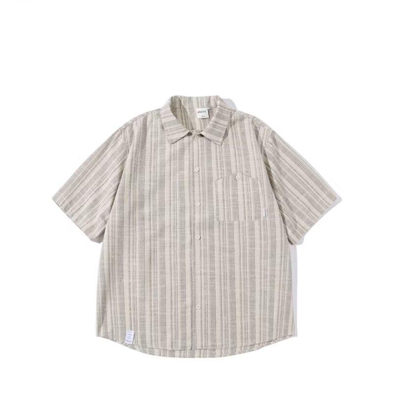 Новая ретро-рубашка для летней мужской одежды, свободный и нишевый дизайн для студентов, забавный мужской топ для верхней одежды