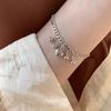 Sterling Silver S925 Silver Bracelet Round Bead Love Bracelet Women's New Trendy Simple Valentine's Day Gift Sweet Bestie Bracelet